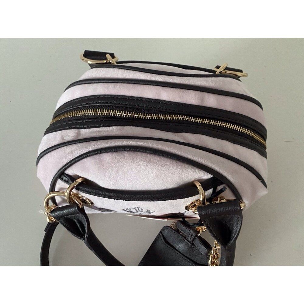 Juicy Couture Classic Scottie Dogs Satchel Crossbody Chiffon Pink With Card Case - Picture 12 of 16